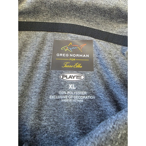 Greg Norman Tasso Elba Mens XL Gray Ombre PlayDry Golf Polo Shirt - Picture 4 of 10